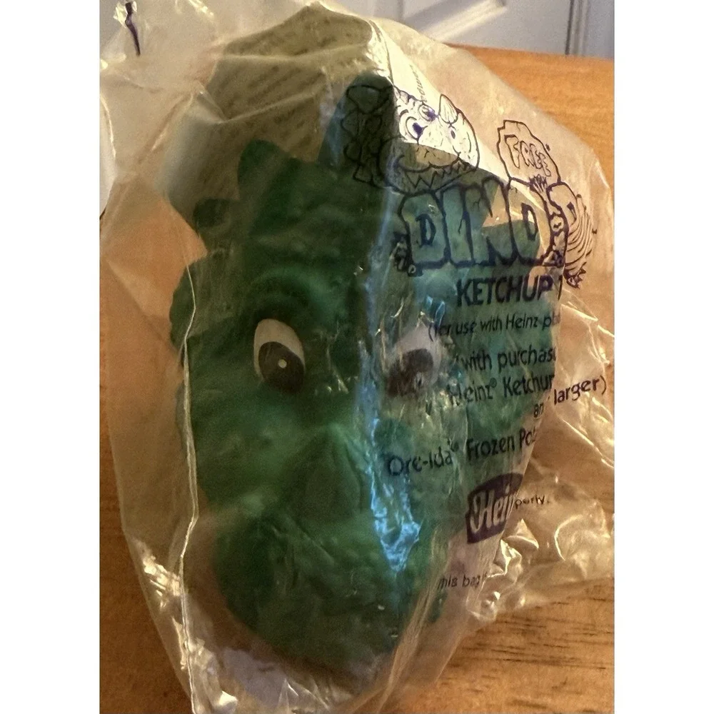 Vintage 1992 Heinz Ore-Ida Purple Dino-Pour Ketchup Topper – New  In Pack‎ Green